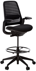 Steelcase Series 1 Office stool, Licorice -