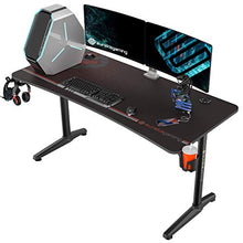 Load image into Gallery viewer, EUREKA ERGONOMIC Gaming Desk 60&quot; Home Office Computer Desk, New Polygon Legs Design, Captain Series (60 Inch, Black)
