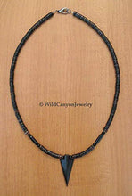 Load image into Gallery viewer, Black Jasper Arrowhead Pendant Necklace
