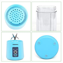 Load image into Gallery viewer, Portable Blender, Personal Size Blender USB Rechargeable with 6 Blades for Shakes and Smoothies, Mini Blender with 13oz Jucie Cup for Sports,Travel,Gym,home and office Blue
