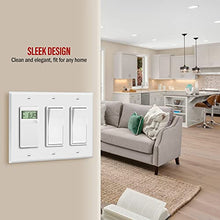 Load image into Gallery viewer, ENERLITES Decorator Light Switch or Receptacle Outlet Wall Plate, Gloss Finish, Size 3-Gang 4.50" x 6.38", Polycarbonate Thermoplastic, 8833-W, White

