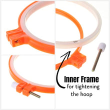 Load image into Gallery viewer, Mr. Pen- Embroidery Hoops Set, 6 pcs, 3.4 inch to 10.2 inch, Assorted Colors, Plastic Embroidery Hoop, Cross Stitch Hoops, Embroidery Rings, Cross Stitch Plastic, Sewing Rings Hoops.
