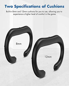 KIWI design VR Facial Interface Bracket with Anti-Leakage Nose Pad, 2 pcs PU Leather Anti-Dirt Sweat-Proof Foam Face Cover Pad for Valve Index Accessories