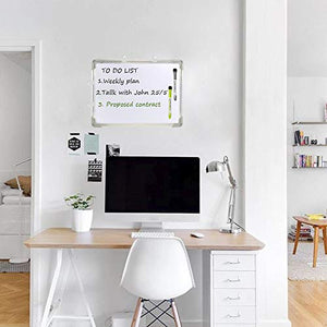 Bethone Dry Erase White Board Hanging Small Magnetic Portable Writing, Drawing & Planning Small Whiteboard for Cubicle Easy to Clean Wall Whiteboard for Office School, Kids, Home