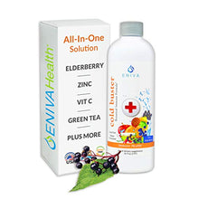 Load image into Gallery viewer, Eniva Elderberry Sambucus Immune Syrup, Vitamin C, Ionic ZINC, Vitamin D, Echinacea, Antioxidants &amp; More, All-in-One Liquid, Extra Strength, Low Carb, Low Sugar, Keto Friendly, 16 oz, USA Made
