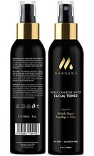 Load image into Gallery viewer, Natural Facial Toner, Setting Spray w Moroccan Rose Water, Witch Hazel, Rosehip, Aloe |Tone, Sooth, Moisturize, Restore pH. All Skin Types. Alcohol Free. 4oz
