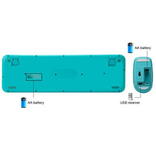 Load image into Gallery viewer, SADES V2020 Wireless Keyboard and Mouse Sets,White Blue Retro Style Keyboard with Round Keycaps,2.4GHz Dropout-Free Connection Mouse with 3 Adjustable DPI,Long Battery Life for Windows,Notebook,PC
