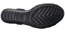 Load image into Gallery viewer, Crocs Women's Leigh II Cross-Strap Ankle Wedges Sandal, Black/Black, 4

