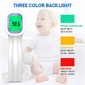 Thermometer for Adults, No Touch Forehead Infrared Medical Thermometers for Fever, Digital Baby Thermometer with Instant Readings and Used for Kids, Indoor, Outdoor Use