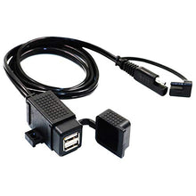 Load image into Gallery viewer, MOTOPOWER MP0609C 3.1Amp Waterproof Motorcycle Dual USB Charger Kit SAE to USB Adapter Cable Phone Tablet GPS Charger
