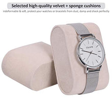 Load image into Gallery viewer, BEWISHOME Jewelry Box Organizer with 4 Watch Case Removable Tray Jewelry Display Storage Case - 7 Necklace Hook - Velvet Lining - Earring Ring Bracelet Case for Women Girls - PU Leather Grey SSH07H
