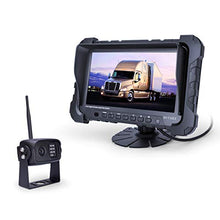 Load image into Gallery viewer, Digital Wireless Backup Camera System, 720P Reverse Camera Wireless with Infrared Night Vision and Wide Viewing Angles, 7 inch Wireless Monitor Split Screen for Trailer, RVs, Camper, 5th Wheel, etc
