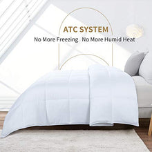 Load image into Gallery viewer, HOMBYS All Season Bamboo Comforter Super King Size Quilted Down Alternative Comforter Duvet Insert,100% Cooling Bamboo Cover with 8 Ties,for Night Sweats(Super King, All Seasons-White)
