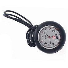 Load image into Gallery viewer, Hemobllo Nurse Fob Watch - Nurse Hanging Pocket Watch Fob Watch for Nurses Quartz Watches Nursing Watch with Silicone Case and Adjustable Lanyard (Black, Lanyard Color: Random)
