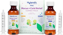 Load image into Gallery viewer, Hyland’s Naturals Baby Mucus and Cold Relief, Day &amp; Night Value Pack, Infant And Baby Cold Medicine, Decongestant And Cough Relief, 8 Fl Oz
