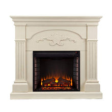 Load image into Gallery viewer, SEI Furniture Sicilian Harvest Traditional Style Electric Fireplace, Ivory
