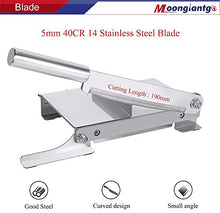 Load image into Gallery viewer, Moongiantgo Manual Meat Slicer Stainless Steel Jerky Cutter Slicing Knife for Slicing Frozen Meat Bacon Vegetable Fruit Herbs Pastry Cheese (KD0270: 190mm Cutting Length)
