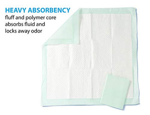 Medline Heavy Absorbency Underpads, 36" x 36" Quilted Fluff and Polymer Disposable Underpad, 50 Per Case, Great Protection as Bed Pads and Pee Pads