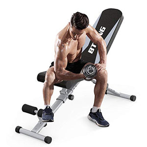BTFING Weight Bench, Adjustable Strength Training Bench for Full Body Workout with Fast Folding