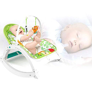 COLOR TREE Baby 2-in-1 Bouncer Seat Infant-to-Toddler Portable Rocker with Dinner Table Baby Girl Boy Swing Rocking Chair