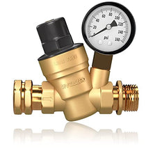 Load image into Gallery viewer, RVGUARD RV Water Pressure Regulator Valve with RV Water Filter and Flexible Hose Protector
