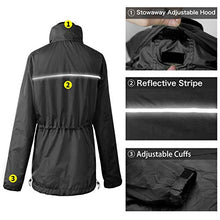 Load image into Gallery viewer, sunseen Women&#39;s Outdoor Waterproof Raincoat Packable Lightweight Rain Jacket Hooded Outerwear Trench Coat Travel Windbreaker (Grey, XL)
