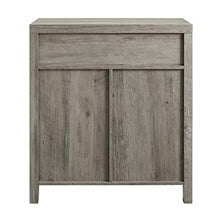 Load image into Gallery viewer, Walker Edison Furniture Company Farmhouse Barn Door Wood Accent Cabinet Entryway Bar Storage Entry Table Living Dining Room, 30 Inch, Grey Wash
