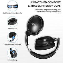 Load image into Gallery viewer, Active Noise Canceling Headphones Bluetooth5.0 Headphones On-Ear with Mic, 40mm Driver Deep HiFi Bass Wireless Wired Headsets 30 Hours Playtime for Travel, Online Class Black
