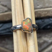 Load image into Gallery viewer, Natural Ethiopian Opal 925 Solid Sterling Silver Ring Size 6
