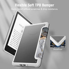 Load image into Gallery viewer, Fintie Hybrid Slim Case for 6.8" Kindle Paperwhite (11th Generation-2021) and Kindle Paperwhite Signature Edition - Shockproof Cover with Transparent Back Shell, Cloudy Marble
