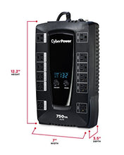 Load image into Gallery viewer, CyberPower AVRG750LCD Intelligent LCD UPS System, 750VA/450W, 12 Outlets, AVR, Compact
