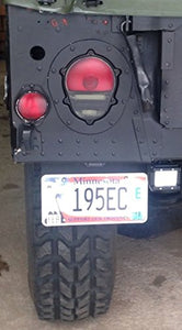 Federal PREWIRED Humvee Rear License Plate Bracket Frame Light PJ NO Drill Install M998