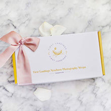 Load image into Gallery viewer, First Landings Baby Wrap | Set of 3 Premium Knit Wraps | Newborn Photography Props for Boy or Girl Photoshoot | Unisex Newborn Receiving Blankets or Baby Swaddle Wrap
