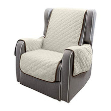 Load image into Gallery viewer, Home Details Quilted Reversible Furniture Protector Slipcover, Good for Dog Hair, Dust &amp; Spills, Machine Washable, Recliner, Chocolate-Taupe
