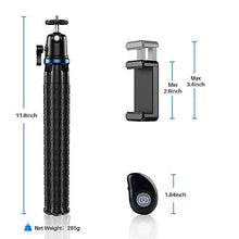 Load image into Gallery viewer, Apexel Phone Tripod, Flexible Tripod with Wireless Remote Shutter, Compatible with iPhone/Android Samsung, Mini Tripod Stand Holder for Camera GoPro/Mobile Cell Phone
