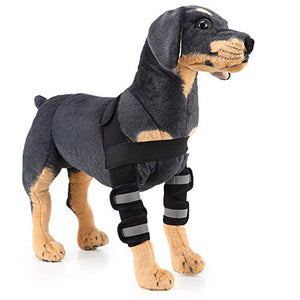 Alician 1 Pair Dogs Care Kneepad Leggings Pet Protector Surgery Injury Protective Cover  Blue S