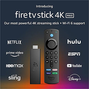 Introducing Fire TV Stick 4K Max streaming device, Wi-Fi 6, Alexa Voice Remote (includes TV controls)