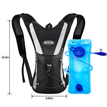 Load image into Gallery viewer, S.K.L Hydration Pack - Hydration Backpack with 2 Liter Water Bladder - Lightweight Water Backpack for Running Hiking Cycling Biking Climbing Camping

