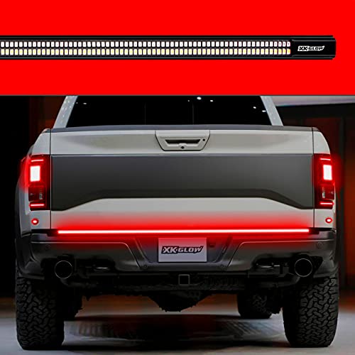 XKGLOW 60inch Truck Tailgate LED Light Bar with Sequential Turn Signal Running Brake Reverse Works with Trailer Detection