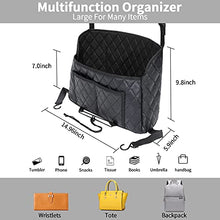 Load image into Gallery viewer, BUJOYWOD Purse Holder for Car Net Pocket Handbag Holder, Upgraded Purse Holder for Car Organizer and Storage, Car Handbag Holder for Extra Storage (Leather Black)
