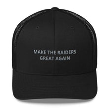 Load image into Gallery viewer, LiberTee Make The Raiders Great Again Adjustable Mesh Trucker Hat for Men and Women, Funny 2019 Football Cap for Raider Fans
