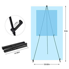 Load image into Gallery viewer, T-SIGN Instant Display Easel Stand - 63" Tripod Collapsible Portable Artist Floor Easel - Easy Folding Telescoping Adjustable Art Poster Metal Stand for Display Show
