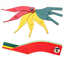 Load image into Gallery viewer, BSBMIEQM Brake Lining Thickness Gauge, Car Automotive Brake Pad Measuring Ruler Tool, Measure Disc and Drum Brake Pads Feeler Gauge, Color-Coded，SAE &amp; Metric，Durable Steel Brake Rotor Gauge
