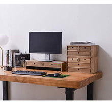 Load image into Gallery viewer, Kirigen Drak Brown Wood Desktop Storage Cabinet/Workspace Document Office necessity Organizer with 4 Drawers/Home,office Letter Mail Sorter with 3 levels/Hold Makeup Box (BR, 3-layer &amp;4 drawers)
