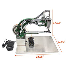 Load image into Gallery viewer, ColouredPeas 2021 Cobbler Sewing Machine 110V 250W Motor with Stainless Steel Base Eletrical and Manual Sets Leather Sewing Machine for Leather/Shoes/Bags/Clothes/Quilts/Coats/Trousers
