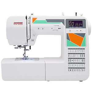 Janome MOD-50 Computerized Sewing Machine with 50 Built-in Stitches, 3 One-Step Buttonholes, Drop Feed and Accessories