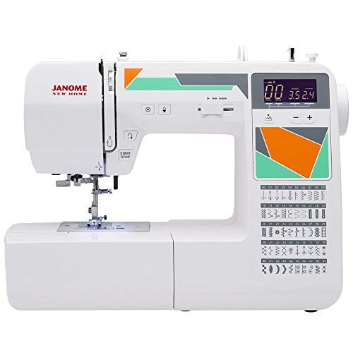 Janome MOD-50 Computerized Sewing Machine with 50 Built-in Stitches, 3 One-Step Buttonholes, Drop Feed and Accessories