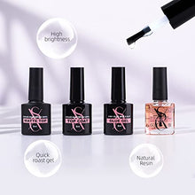 Load image into Gallery viewer, SXC Cosmetics G-44 Gel Nail Polish kit - 6 Grey Nude Pink collection with 48W Nail Lamp Glossy Matte Top Coat Base Coat for DIY Professional Starter kit
