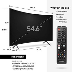 Samsung UN55RU7300FXZA Curved 55 inches 4K UHD 7 Series Smart TV (2019) (Renewed)
