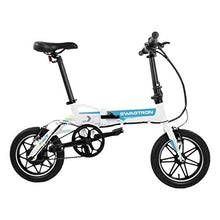 Load image into Gallery viewer, SWAGTRON SWAGCYCLE EB5 Plus Folding Electric Bike with Removable Battery | City eBike with Pedals &amp; Swappable 36V Battery | 14” Wheels, 250W Motor, Built-in Carry Handle (White)

